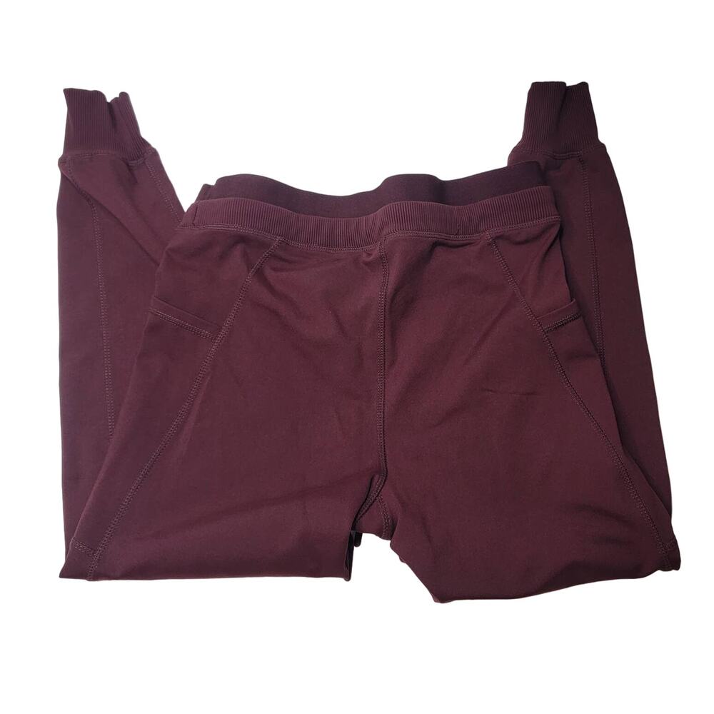Mono B Burgundy Capri Hybrid Leggings Sz Medium - Picture 5 of 13